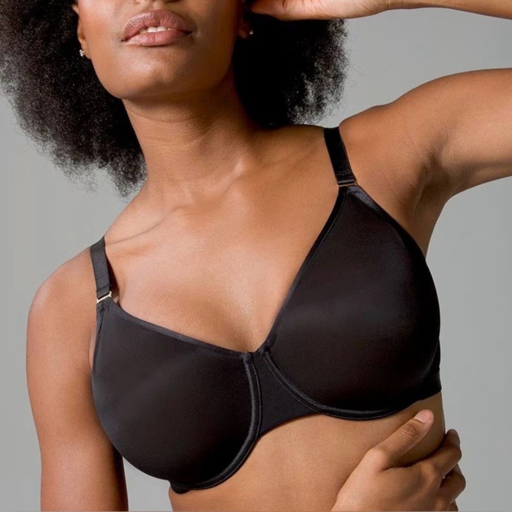 🌷2/$28🌷Soma Unbelievable Minimizer Sheer Black Underwire Full Coverage Bra 42DDD